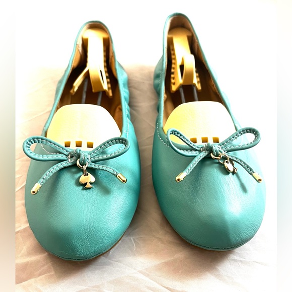 Eureka Turquoise Leather Ballet Flats size 9 - Picture 4 of 11
